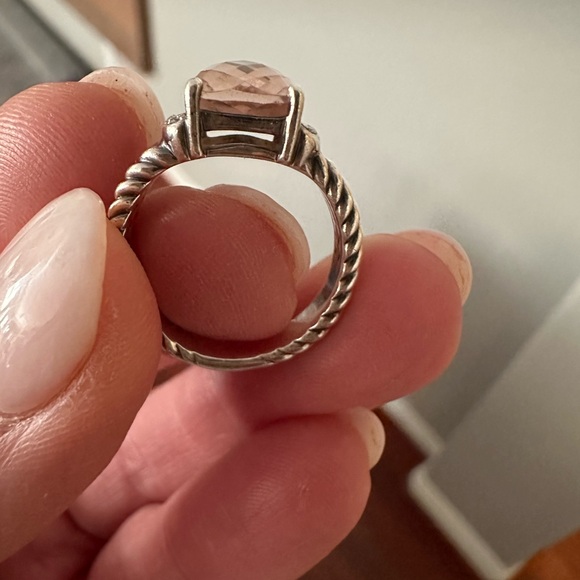 David Yurman Petite Wheaton Morganite ring 10mm - Picture 2 of 7